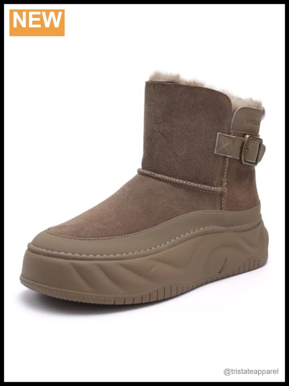 Women's Winter Snow Boots Ankle High Warm Suede Leather Lace-Up Comfort Walking
